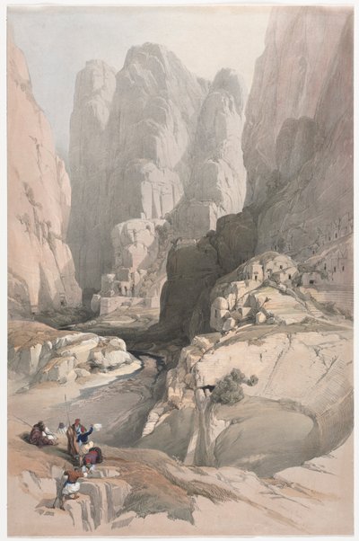 Entrance to Petra, the Theatre by David Roberts