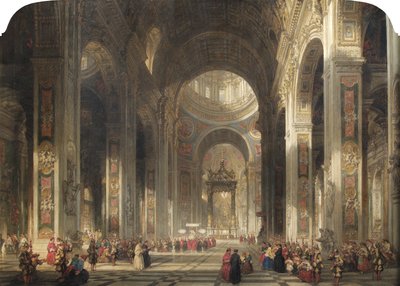 Interior of St Peters, Rome by David Roberts