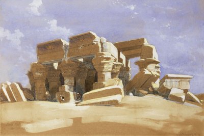 Temple of Kom Ombo, Upper Egypt, 1838 by David Roberts