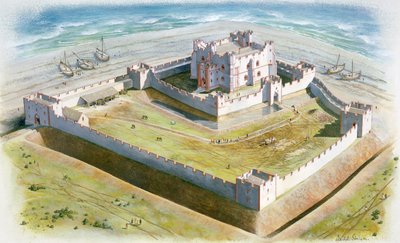 Piel Castle, 14th century, c. 1990-2010 by David Simon