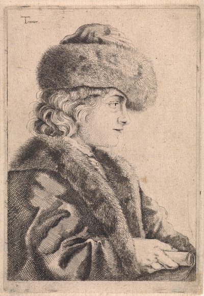 Man with fur hat by David Teniers (II)