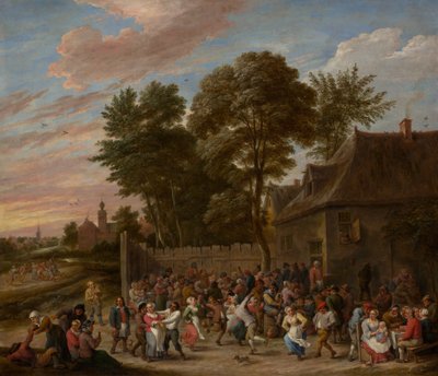 Peasants Dancing and Feasting by David Teniers II