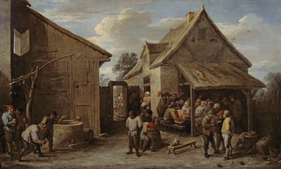 The Yard of an Inn by David Teniers the Younger