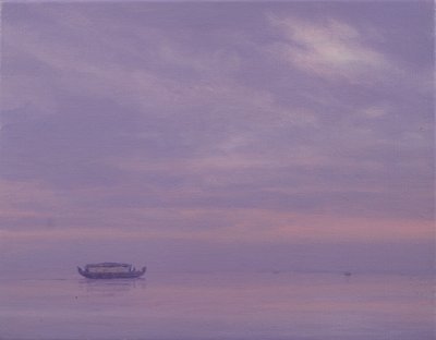 Fishing Boat on Vembanad Lake, Kerala by Derek Hare