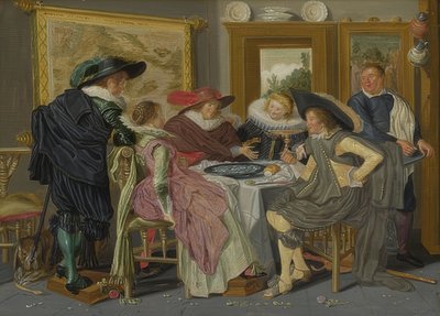 Company at a Table. 1626 by Dirck Hals