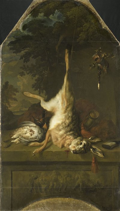 Still Life with Dead Hare and Partridges by Dirk Valkenburg