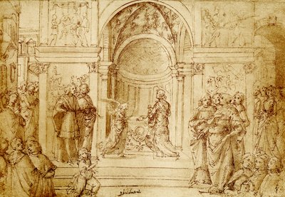 The Angel Appears to Zacharias in the Temple by Domenico Ghirlandaio