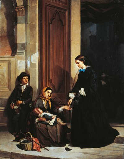 The Charity by Domenico Induno
