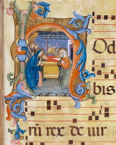 Nativity (miniature detail of the Antiphonary) by Don Simone Camaldolese