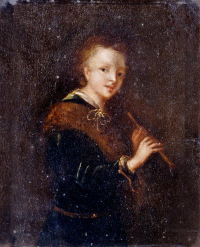 Woman with Flute by Dutch School