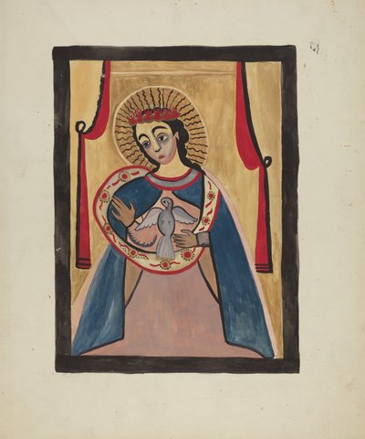 Retablo of Holy Ghost, c. 1936 by E. Boyd