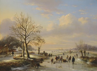 The Ice Skaters by E. J. and Verwee Verboeckhoven