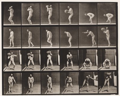 Plate 312. Heaving a 75-lb Rock by Eadweard Muybridge