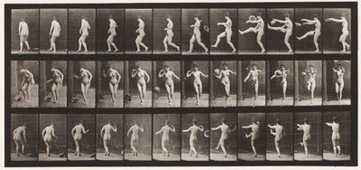 Kicking A Hat by Eadweard Muybridge