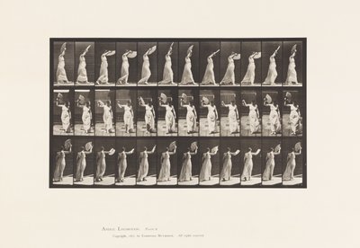 Plate 41. Walking, Flirting a Fan by Eadweard Muybridge