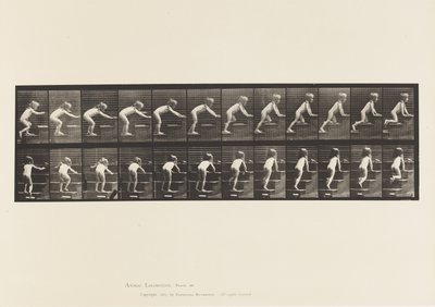 Child, Walking and Crawling Upstairs by Eadweard Muybridge