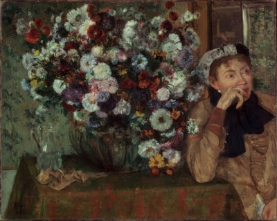 The Woman with Chrysanthemums by Edgar Degas