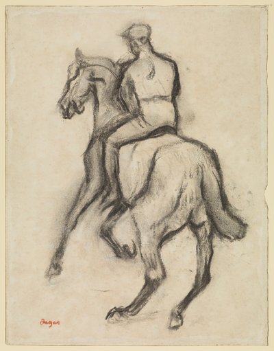 Man on horseback, c.1888 by Edgar Degas