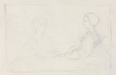 Two Seated Women (verso) by Edgar Degas