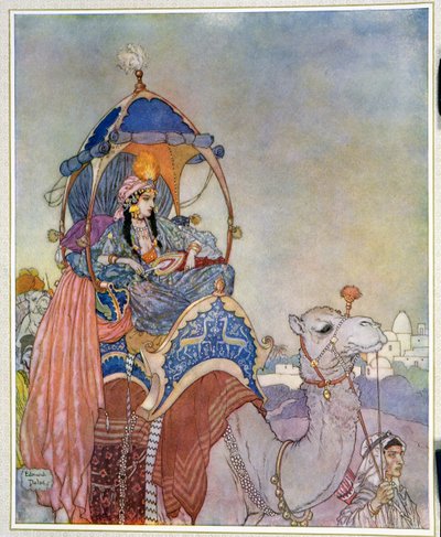 A Princess Riding on a Camel by Edmund Dulac