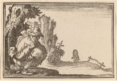 Peasant Defecating by Edouard Eckman after Jacques Callot