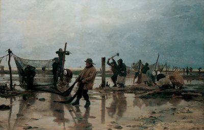 Fastening the Nets by Edouard Joseph Dantan