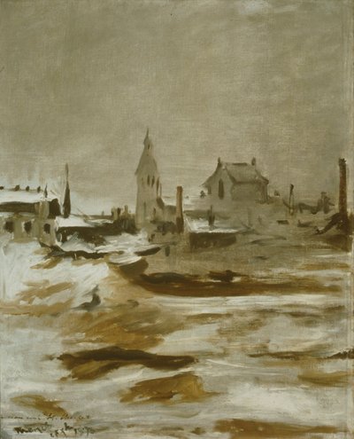 Effect of snow at Petit-Montrouge, 1870 by Édouard Manet