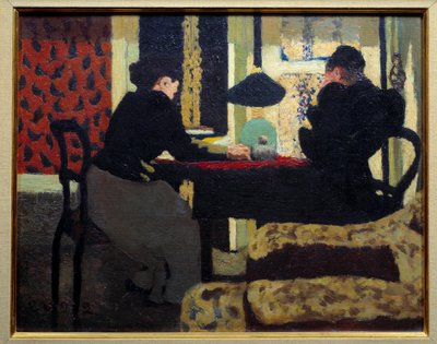 Two Women Under the Lamp by Edouard Vuillard