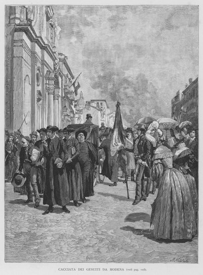 Expulsion of the Jesuits from Modena by Edouardo Matania