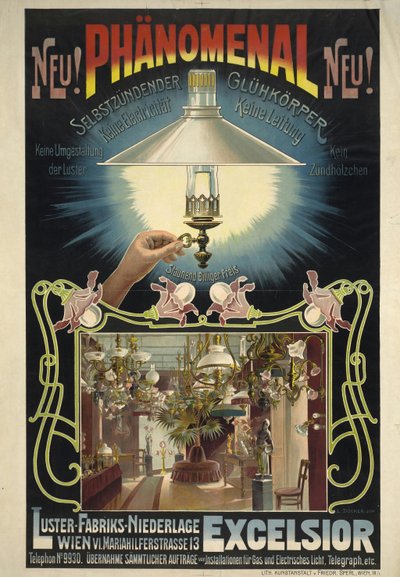 Excelsior. Self-igniting incandescent body by Eduard Döcker