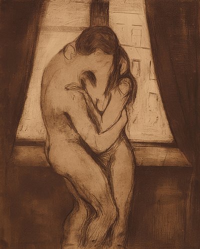 The Kiss by Edvard Munch