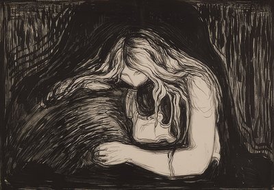 Vampire II. 1895/1902 by Edvard Munch