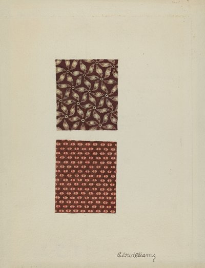 Printed Cotton Swatches by Edward D. Williams
