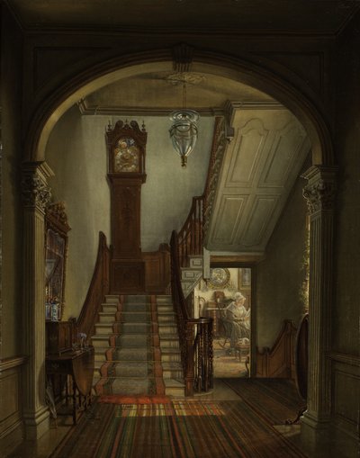 Old Clock on the Stairs by Edward Lamson Henry