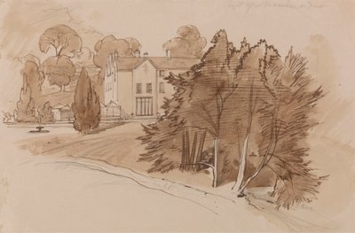 Manor (Knowsley Lane?) by Edward Lear