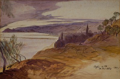 Oneglia by Edward Lear