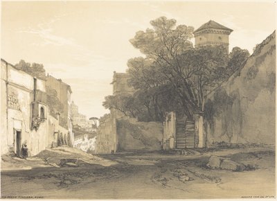 Via Porta Pinciana, Rome by Edward Lear