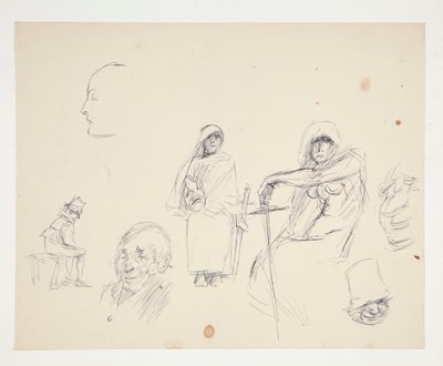 Sheet of Figure Studies by Edwin Austin Abbey