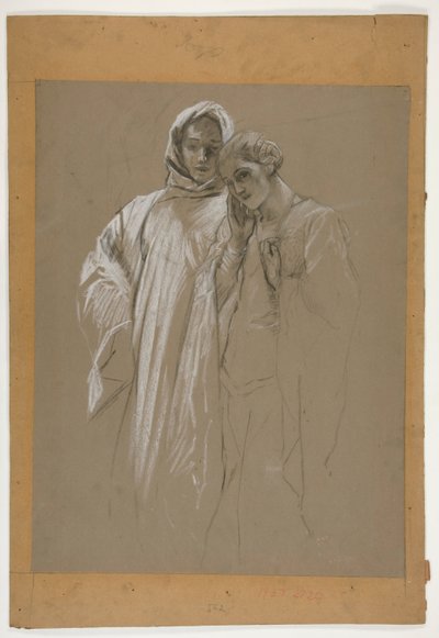 Study. Man and Woman by Edwin Austin Abbey