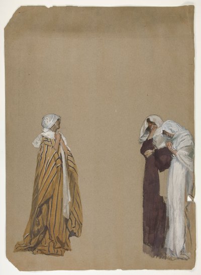 Study of Three Figures by Edwin Austin Abbey