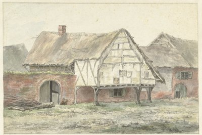 Farmhouse with a Wall by Egbert van Drielst