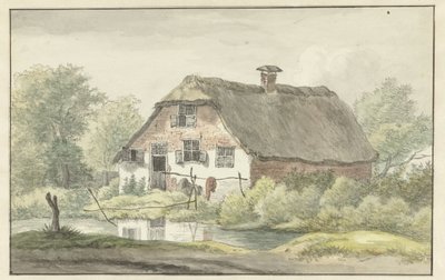 Farmhouse with Thatched Roof by Egbert van Drielst