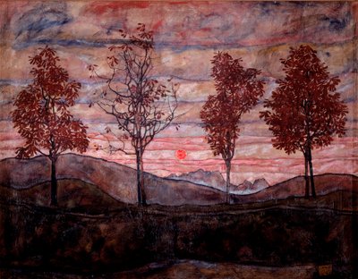 Four Trees by Egon Schiele