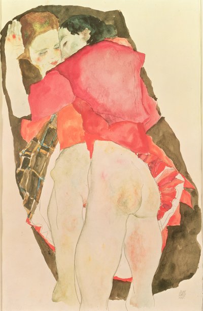 Lovers by Egon Schiele