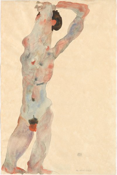 Male Nude by Egon Schiele