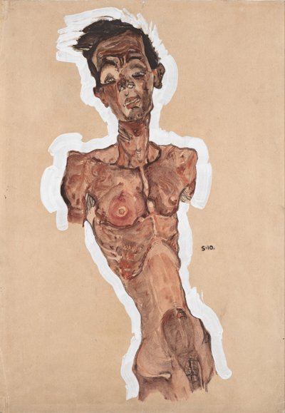 Nude Self-Portrait by Egon Schiele