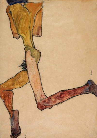 Reclining Nude Man by Egon Schiele