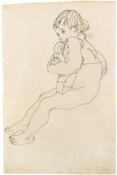 Seated Child, 1916 by Egon Schiele