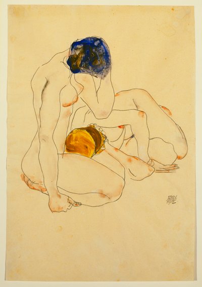 Two Friends by Egon Schiele