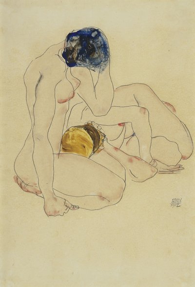 Two Friends by Egon Schiele